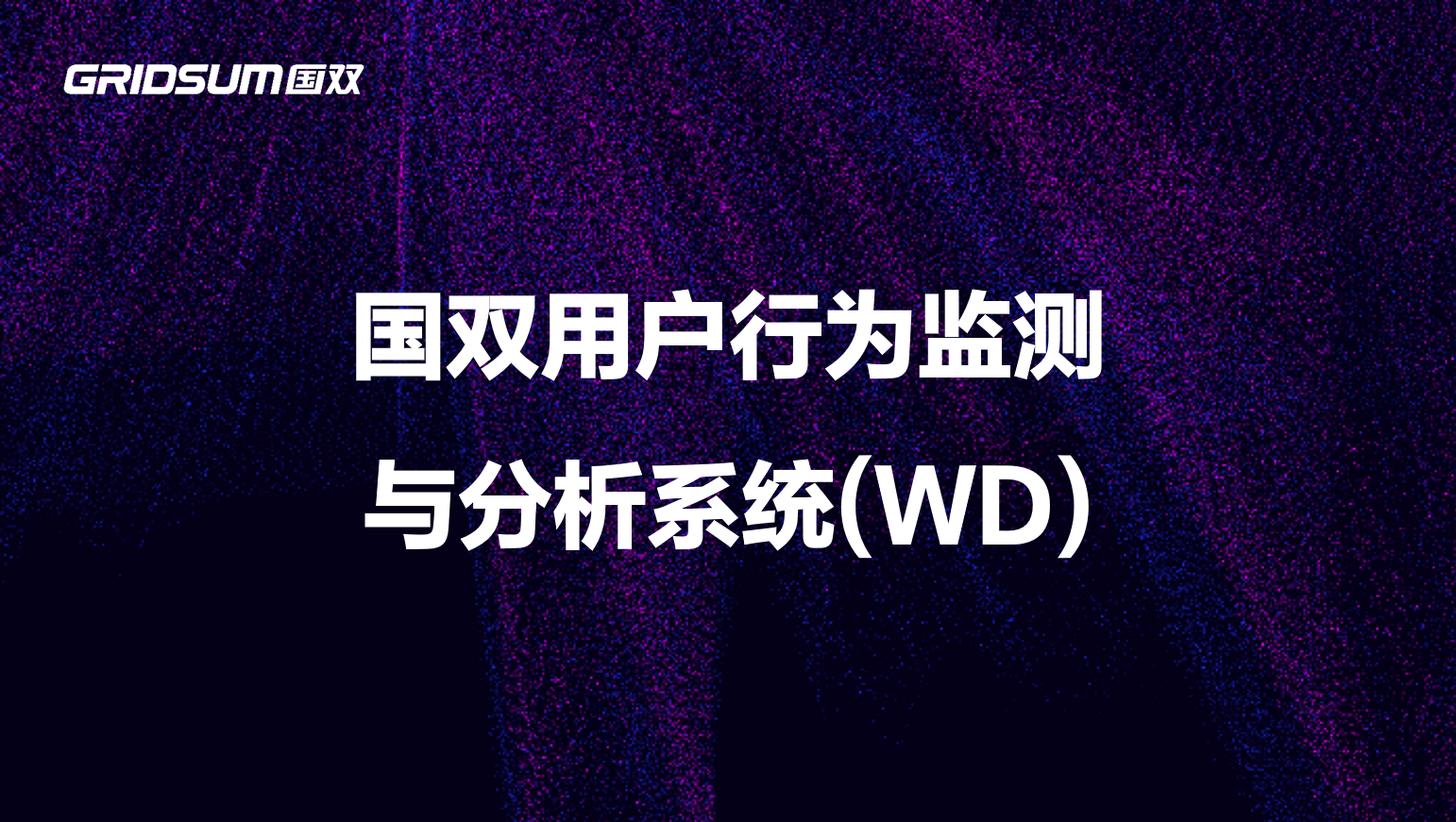 国双用户行为监测与分析系统WD